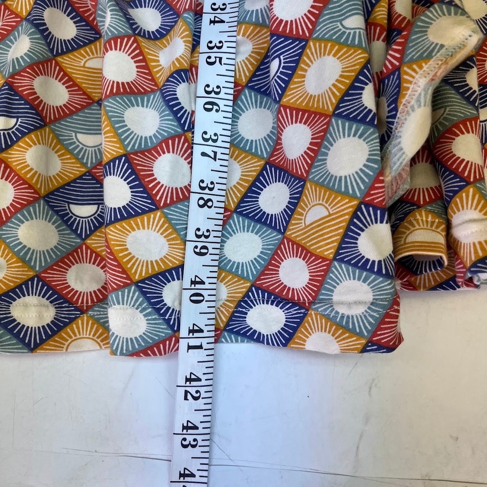 Effie's Heart Womens Geometric Sunburst Fit and Flare Dress Multicolor Large - Picture 13 of 13